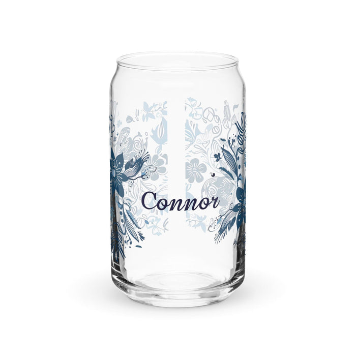 Connor Exclusive Name Art Piece Can-Shaped Glass Home Office Work Mexican Spanish Pride Gift Cup One-Of-A-Kind Calligraphy Glass | C17 Mexicada 16 oz