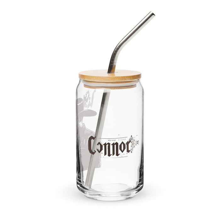 Connor Exclusive Name Art Piece Can-Shaped Glass Home Office Work Mexican Spanish Pride Gift Cup One-Of-A-Kind Calligraphy Glass | C7 Mexicada 16 oz With Lid & Straw