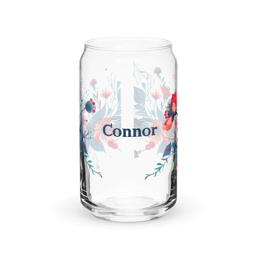 Connor Exclusive Name Art Piece Can-Shaped Glass Home Office Work Mexican Spanish Pride Gift Cup One-Of-A-Kind Calligraphy Glass | C8 Mexicada 16 oz