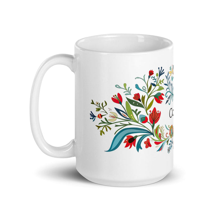 Connor Exclusive Name Art Piece Home Office Work Coffee Mug Mexican Spanish Pride Gift Cup One-Of-A-Kind Calligraphy White Glossy Mug | C12 Mexicada