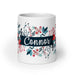 Connor Exclusive Name Art Piece Home Office Work Coffee Mug Mexican Spanish Pride Gift Cup One-Of-A-Kind Calligraphy White Glossy Mug | C14 Mexicada