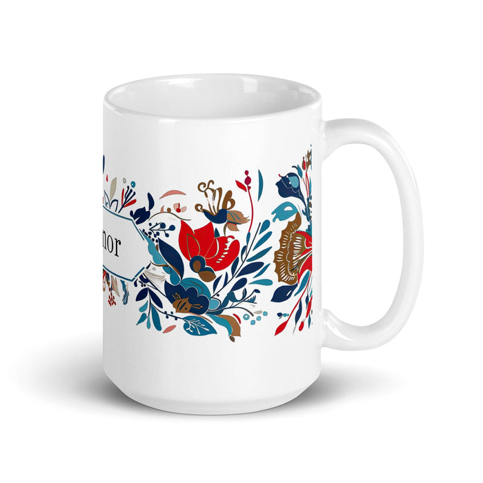 Connor Exclusive Name Art Piece Home Office Work Coffee Mug Mexican Spanish Pride Gift Cup One-Of-A-Kind Calligraphy White Glossy Mug | C15 Mexicada 15 oz