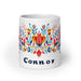 Connor Exclusive Name Art Piece Home Office Work Coffee Mug Mexican Spanish Pride Gift Cup One-Of-A-Kind Calligraphy White Glossy Mug | C4 Mexicada