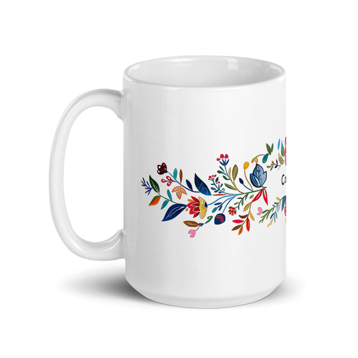 Connor Exclusive Name Art Piece Home Office Work Coffee Mug Mexican Spanish Pride Gift Cup One-Of-A-Kind Calligraphy White Glossy Mug | C6 Mexicada