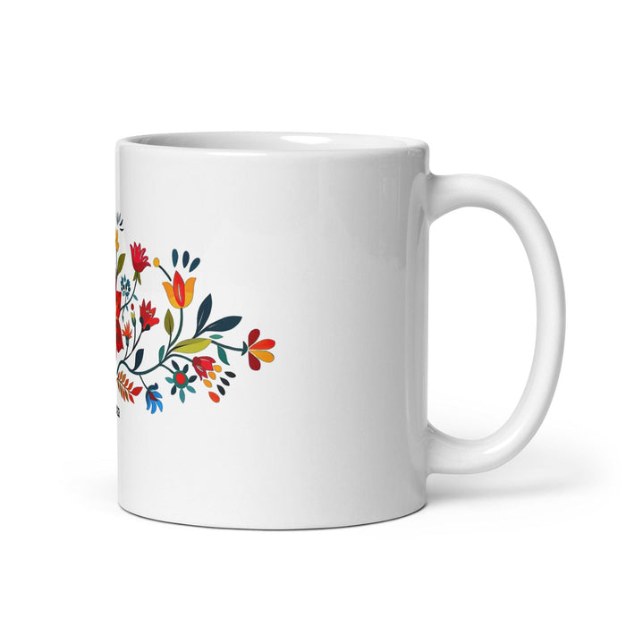 Constanza Exclusive Name Art Piece Home Office Work Coffee Mug Mexican Spanish Pride Gift Cup One-Of-A-Kind Calligraphy White Glossy Mug | C12 Mexicada 11 oz