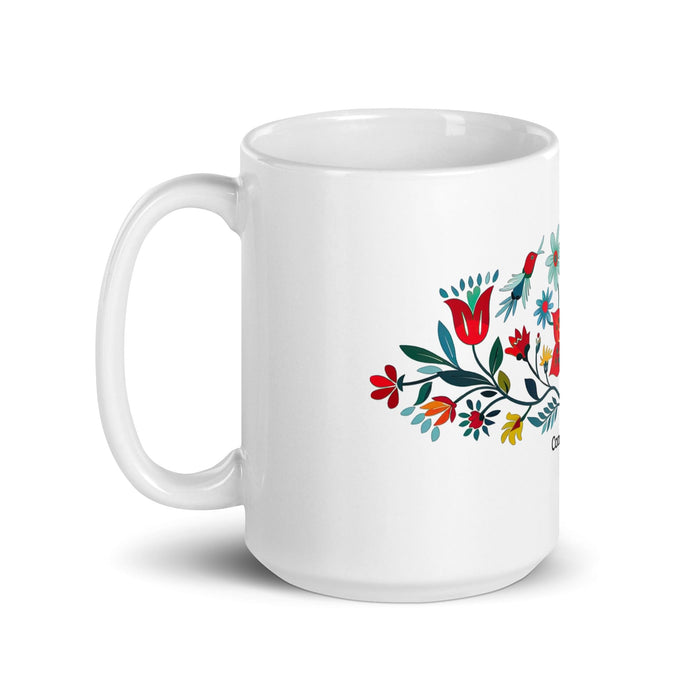 Constanza Exclusive Name Art Piece Home Office Work Coffee Mug Mexican Spanish Pride Gift Cup One-Of-A-Kind Calligraphy White Glossy Mug | C12 Mexicada