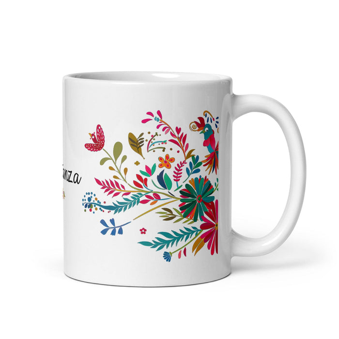 Constanza Exclusive Name Art Piece Home Office Work Coffee Mug Mexican Spanish Pride Gift Cup One-Of-A-Kind Calligraphy White Glossy Mug | C14 Mexicada 11 oz