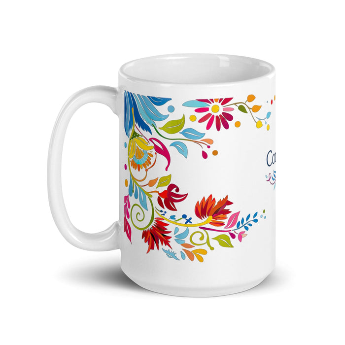 Constanza Exclusive Name Art Piece Home Office Work Coffee Mug Mexican Spanish Pride Gift Cup One-Of-A-Kind Calligraphy White Glossy Mug | C17 Mexicada