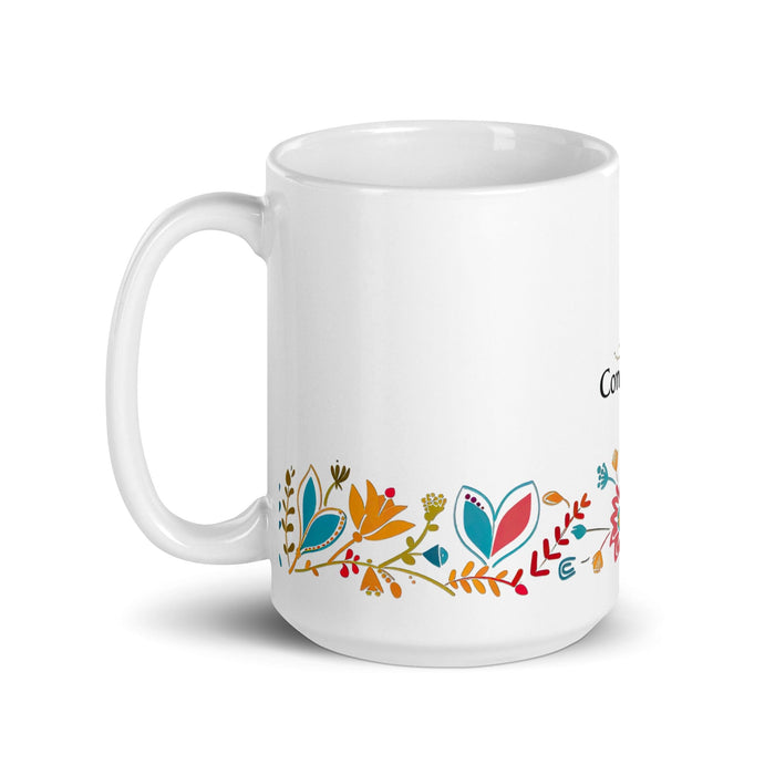 Constanza Exclusive Name Art Piece Home Office Work Coffee Mug Mexican Spanish Pride Gift Cup One-Of-A-Kind Calligraphy White Glossy Mug | C19 Mexicada