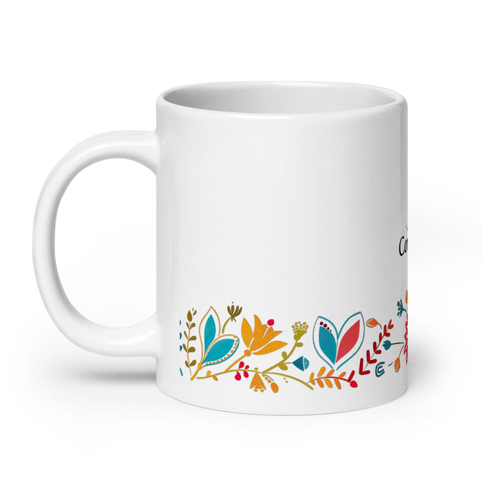 Constanza Exclusive Name Art Piece Home Office Work Coffee Mug Mexican Spanish Pride Gift Cup One-Of-A-Kind Calligraphy White Glossy Mug | C19 Mexicada