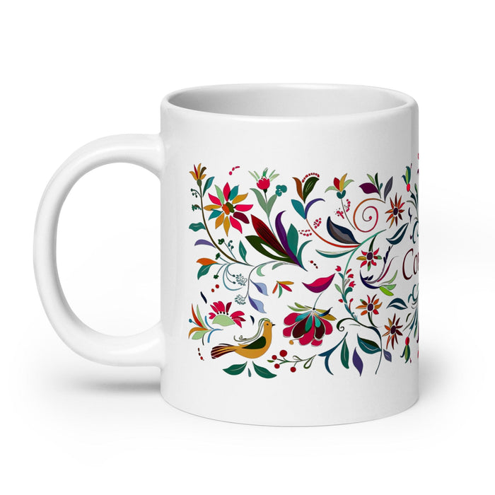 Constanza Exclusive Name Art Piece Home Office Work Coffee Mug Mexican Spanish Pride Gift Cup One-Of-A-Kind Calligraphy White Glossy Mug | C2 Mexicada