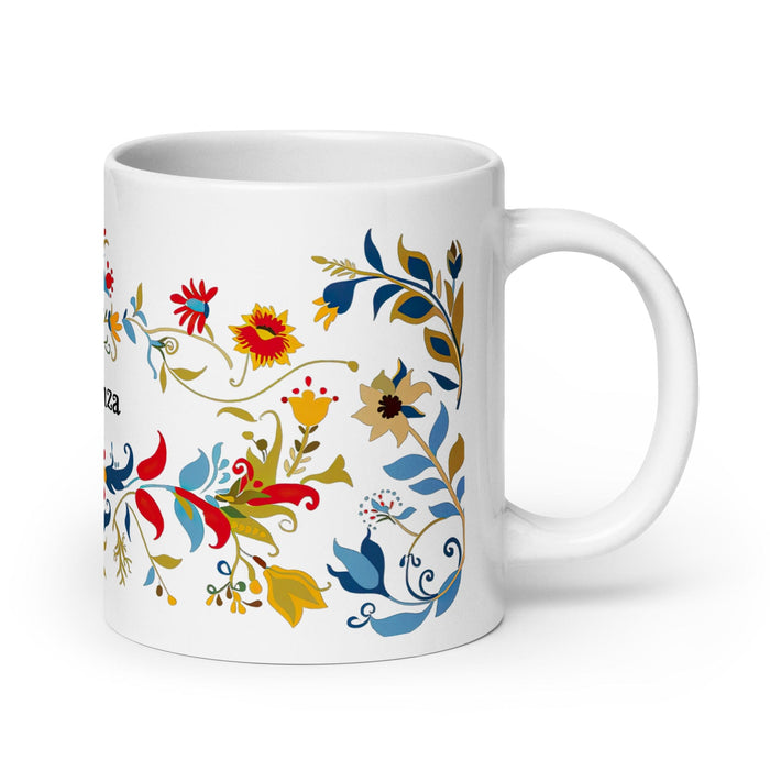 Constanza Exclusive Name Art Piece Home Office Work Coffee Mug Mexican Spanish Pride Gift Cup One-Of-A-Kind Calligraphy White Glossy Mug | C20 Mexicada 20 oz