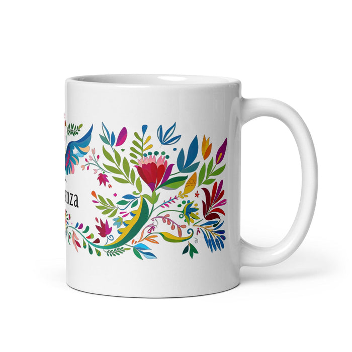 Constanza Exclusive Name Art Piece Home Office Work Coffee Mug Mexican Spanish Pride Gift Cup One-Of-A-Kind Calligraphy White Glossy Mug | C23 Mexicada 11 oz