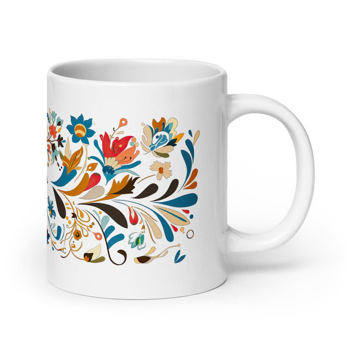 Constanza Exclusive Name Art Piece Home Office Work Coffee Mug Mexican Spanish Pride Gift Cup One-Of-A-Kind Calligraphy White Glossy Mug | C24 Mexicada 20 oz