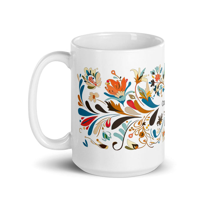 Constanza Exclusive Name Art Piece Home Office Work Coffee Mug Mexican Spanish Pride Gift Cup One-Of-A-Kind Calligraphy White Glossy Mug | C24 Mexicada