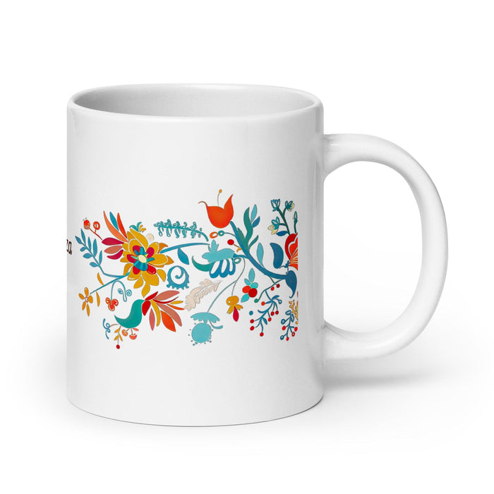 Constanza Exclusive Name Art Piece Home Office Work Coffee Mug Mexican Spanish Pride Gift Cup One-Of-A-Kind Calligraphy White Glossy Mug | C26 Mexicada 20 oz