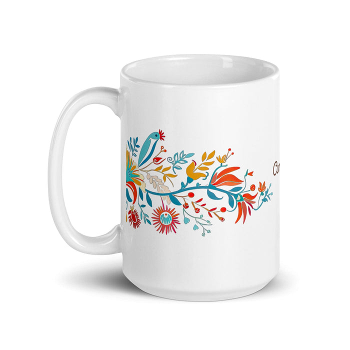 Constanza Exclusive Name Art Piece Home Office Work Coffee Mug Mexican Spanish Pride Gift Cup One-Of-A-Kind Calligraphy White Glossy Mug | C26 Mexicada