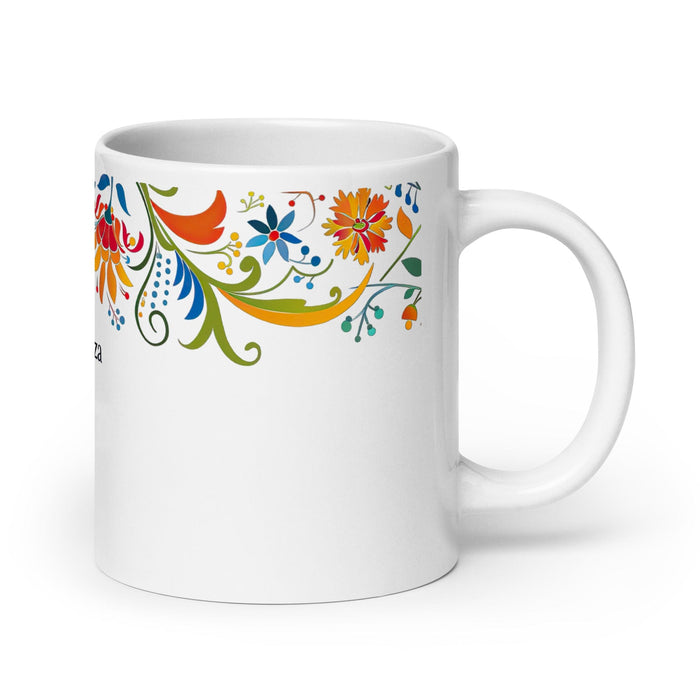 Constanza Exclusive Name Art Piece Home Office Work Coffee Mug Mexican Spanish Pride Gift Cup One-Of-A-Kind Calligraphy White Glossy Mug | C4 Mexicada 20 oz