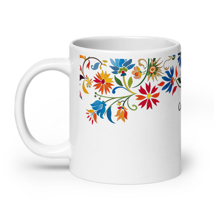 Constanza Exclusive Name Art Piece Home Office Work Coffee Mug Mexican Spanish Pride Gift Cup One-Of-A-Kind Calligraphy White Glossy Mug | C4 Mexicada