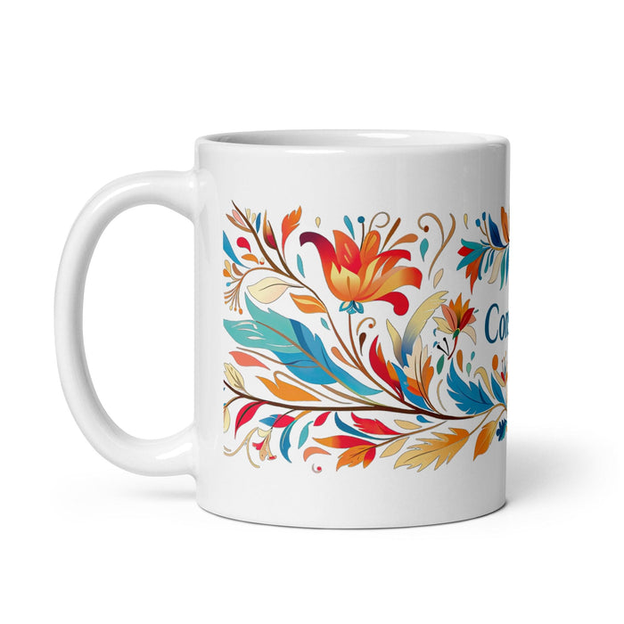 Constanza Exclusive Name Art Piece Home Office Work Coffee Mug Mexican Spanish Pride Gift Cup One-Of-A-Kind Calligraphy White Glossy Mug | C6 Mexicada