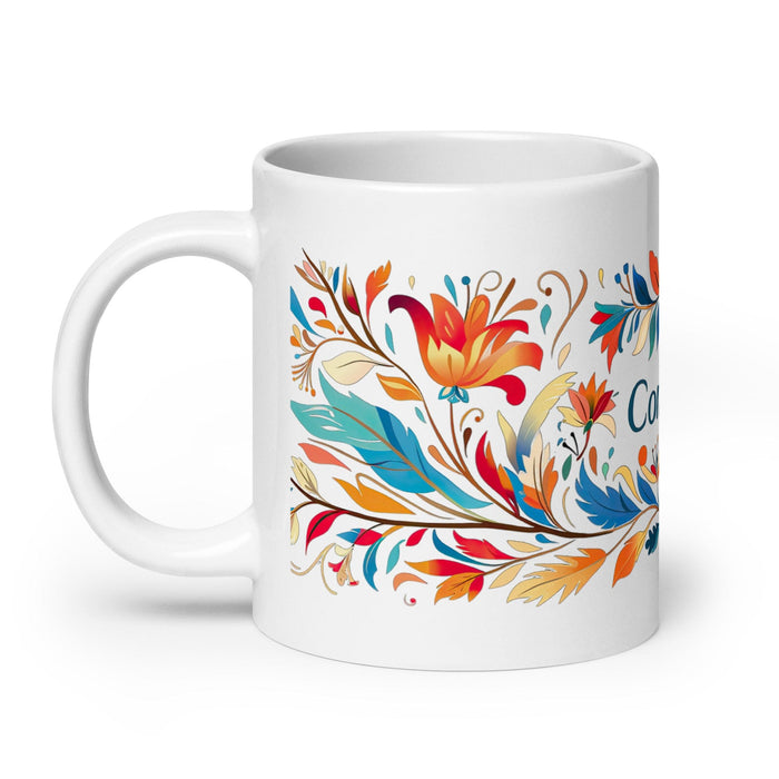 Constanza Exclusive Name Art Piece Home Office Work Coffee Mug Mexican Spanish Pride Gift Cup One-Of-A-Kind Calligraphy White Glossy Mug | C6 Mexicada