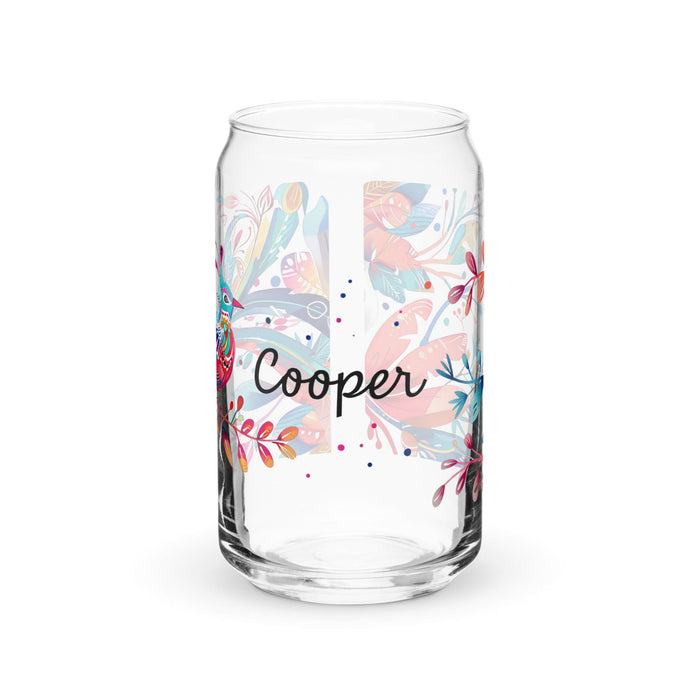 Cooper Exclusive Name Art Piece Can-Shaped Glass Home Office Work Mexican Spanish Pride Gift Cup One-Of-A-Kind Calligraphy Glass | C11 Mexicada 16 oz (No Lid No Straw)