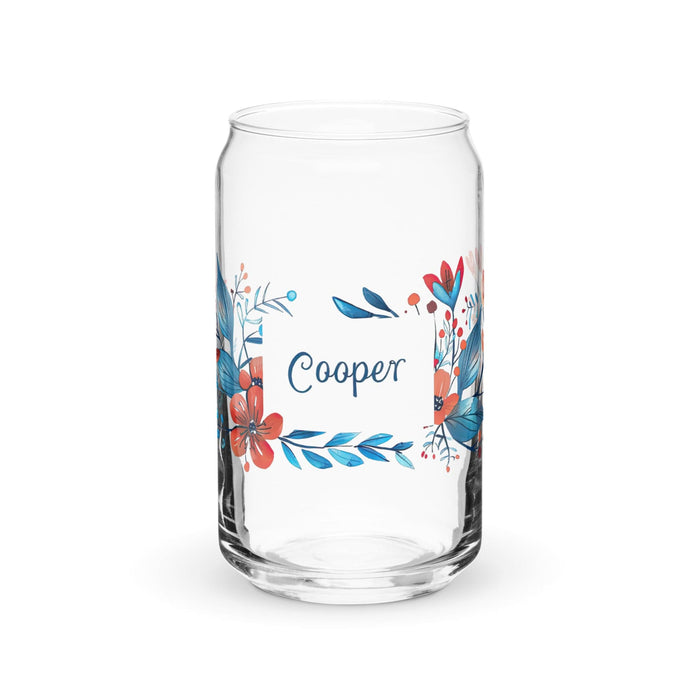 Cooper Exclusive Name Art Piece Can-Shaped Glass Home Office Work Mexican Spanish Pride Gift Cup One-Of-A-Kind Calligraphy Glass | C20 Mexicada 16 oz (No Lid No Straw)