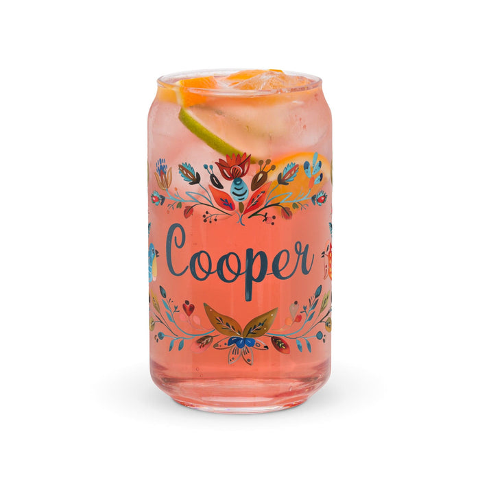 Cooper Exclusive Name Art Piece Can-Shaped Glass Home Office Work Mexican Spanish Pride Gift Cup One-Of-A-Kind Calligraphy Glass | C21 Mexicada