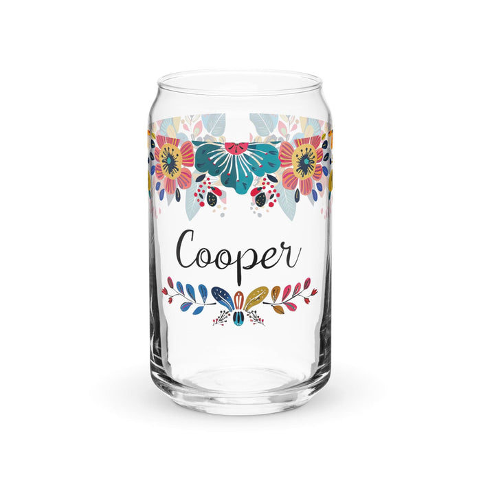 Cooper Exclusive Name Art Piece Can-Shaped Glass Home Office Work Mexican Spanish Pride Gift Cup One-Of-A-Kind Calligraphy Glass | C27 Mexicada 16 oz