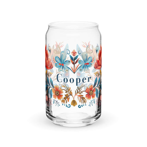 Cooper Exclusive Name Art Piece Can-Shaped Glass Home Office Work Mexican Spanish Pride Gift Cup One-Of-A-Kind Calligraphy Glass | C28 Mexicada 16 oz (No Lid No Straw)