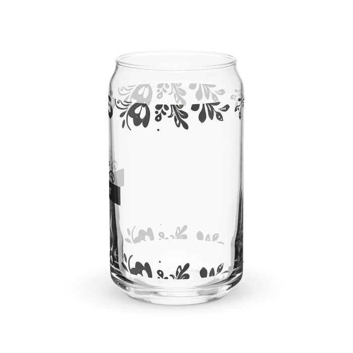 Cooper Exclusive Name Art Piece Can-Shaped Glass Home Office Work Mexican Spanish Pride Gift Cup One-Of-A-Kind Calligraphy Glass | C4 Mexicada