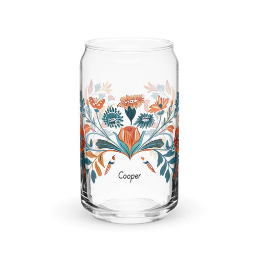 Cooper Exclusive Name Art Piece Can-Shaped Glass Home Office Work Mexican Spanish Pride Gift Cup One-Of-A-Kind Calligraphy Glass | C8 Mexicada 16 oz (No Lid No Straw)