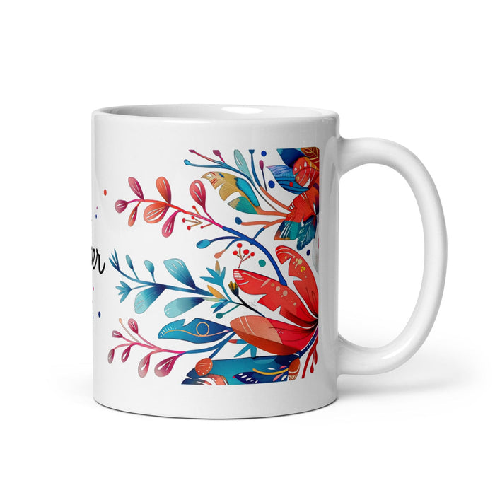 Cooper Exclusive Name Art Piece Home Office Work Coffee Mug Mexican Spanish Pride Gift Cup One-Of-A-Kind Calligraphy White Glossy Mug | C11 Mexicada 11 oz