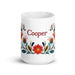 Cooper Exclusive Name Art Piece Home Office Work Coffee Mug Mexican Spanish Pride Gift Cup One-Of-A-Kind Calligraphy White Glossy Mug | C19 Mexicada