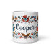 Cooper Exclusive Name Art Piece Home Office Work Coffee Mug Mexican Spanish Pride Gift Cup One-Of-A-Kind Calligraphy White Glossy Mug | C21 Mexicada