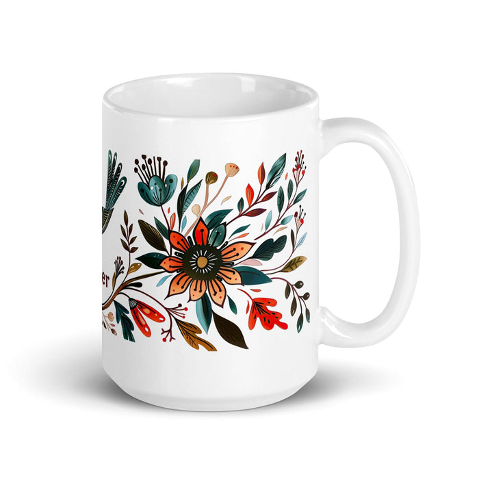 Cooper Exclusive Name Art Piece Home Office Work Coffee Mug Mexican Spanish Pride Gift Cup One-Of-A-Kind Calligraphy White Glossy Mug | C26 Mexicada 15 oz