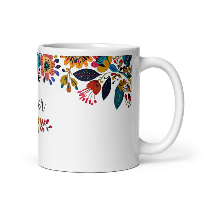 Cooper Exclusive Name Art Piece Home Office Work Coffee Mug Mexican Spanish Pride Gift Cup One-Of-A-Kind Calligraphy White Glossy Mug | C27 Mexicada 11 oz