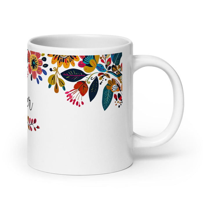 Cooper Exclusive Name Art Piece Home Office Work Coffee Mug Mexican Spanish Pride Gift Cup One-Of-A-Kind Calligraphy White Glossy Mug | C27 Mexicada 20 oz