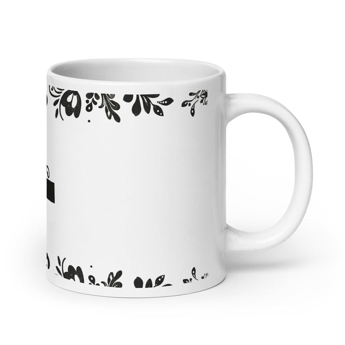 Cooper Exclusive Name Art Piece Home Office Work Coffee Mug Mexican Spanish Pride Gift Cup One-Of-A-Kind Calligraphy White Glossy Mug | C4 Mexicada 20 oz