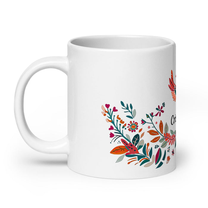 Cristóbal Exclusive Name Art Piece Home Office Work Coffee Mug Mexican Spanish Pride Gift Cup One-Of-A-Kind Calligraphy White Glossy Mug | C1 Mexicada