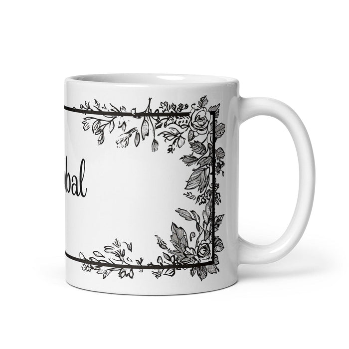 Cristóbal Exclusive Name Art Piece Home Office Work Coffee Mug Mexican Spanish Pride Gift Cup One-Of-A-Kind Calligraphy White Glossy Mug | C11 Mexicada 11 oz