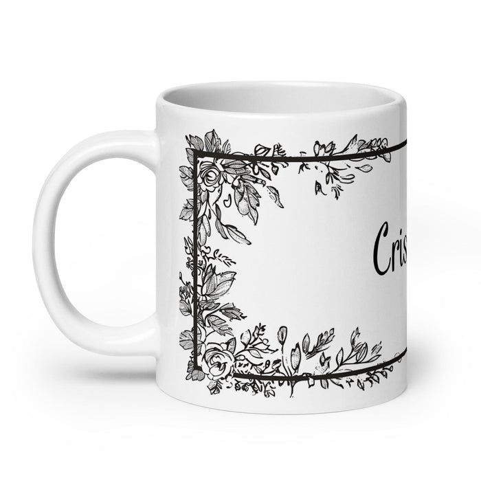 Cristóbal Exclusive Name Art Piece Home Office Work Coffee Mug Mexican Spanish Pride Gift Cup One-Of-A-Kind Calligraphy White Glossy Mug | C11 Mexicada