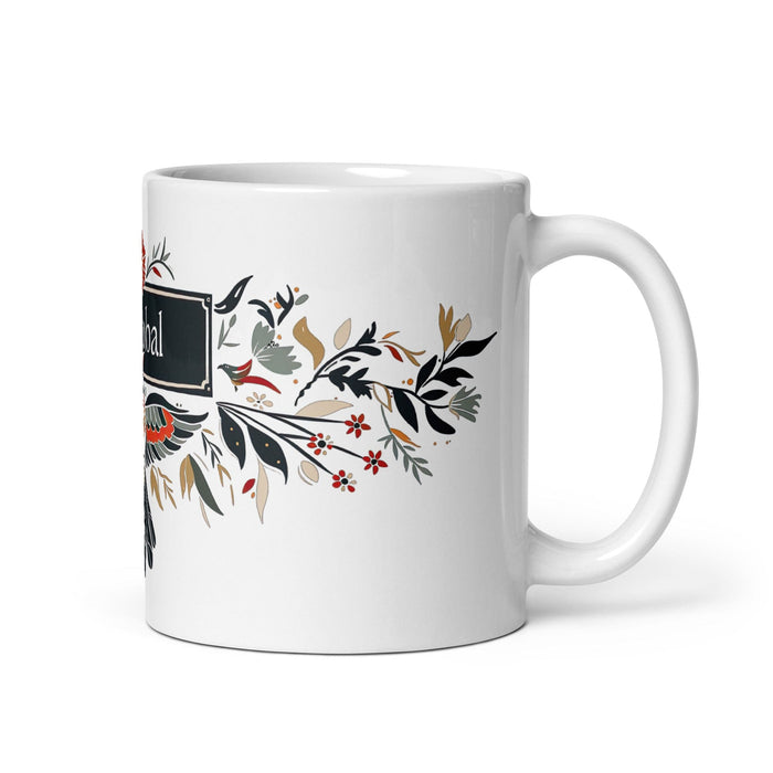 Cristóbal Exclusive Name Art Piece Home Office Work Coffee Mug Mexican Spanish Pride Gift Cup One-Of-A-Kind Calligraphy White Glossy Mug | C13 Mexicada 11 oz