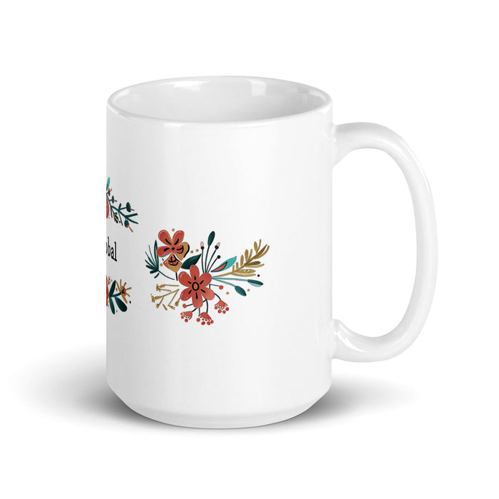 Cristóbal Exclusive Name Art Piece Home Office Work Coffee Mug Mexican Spanish Pride Gift Cup One-Of-A-Kind Calligraphy White Glossy Mug | C14 Mexicada 15 oz