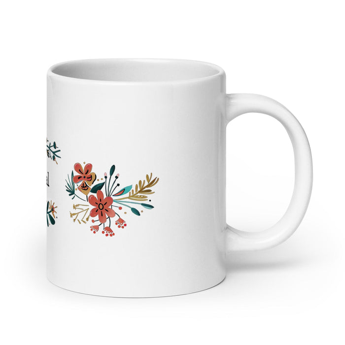 Cristóbal Exclusive Name Art Piece Home Office Work Coffee Mug Mexican Spanish Pride Gift Cup One-Of-A-Kind Calligraphy White Glossy Mug | C14 Mexicada 20 oz