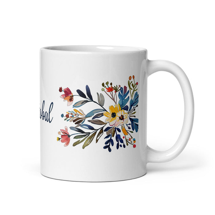 Cristóbal Exclusive Name Art Piece Home Office Work Coffee Mug Mexican Spanish Pride Gift Cup One-Of-A-Kind Calligraphy White Glossy Mug | C15 Mexicada 11 oz