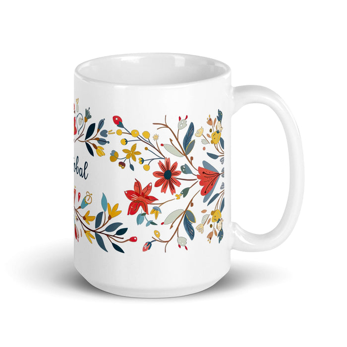 Cristóbal Exclusive Name Art Piece Home Office Work Coffee Mug Mexican Spanish Pride Gift Cup One-Of-A-Kind Calligraphy White Glossy Mug | C16 Mexicada 15 oz