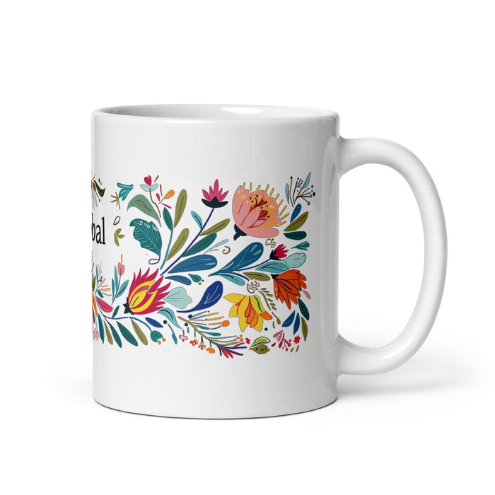 Cristóbal Exclusive Name Art Piece Home Office Work Coffee Mug Mexican Spanish Pride Gift Cup One-Of-A-Kind Calligraphy White Glossy Mug | C18 Mexicada 11 oz