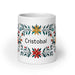 Cristóbal Exclusive Name Art Piece Home Office Work Coffee Mug Mexican Spanish Pride Gift Cup One-Of-A-Kind Calligraphy White Glossy Mug | C3 Mexicada