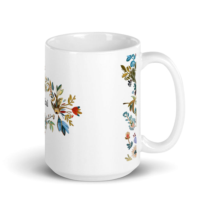 Cristóbal Exclusive Name Art Piece Home Office Work Coffee Mug Mexican Spanish Pride Gift Cup One-Of-A-Kind Calligraphy White Glossy Mug | C4 Mexicada 15 oz